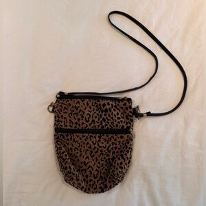Soft leopard print purse